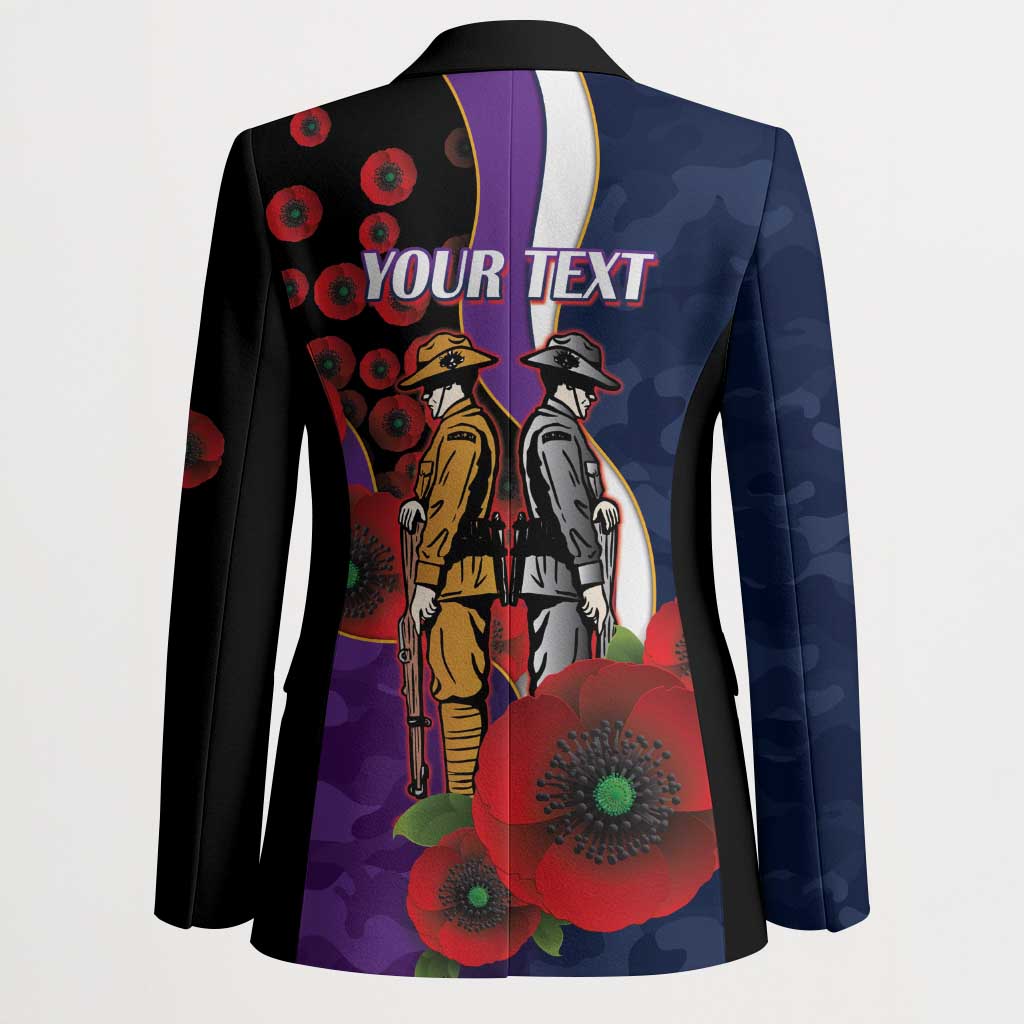 Melbourne Storm ANZAC Personalised Blazer Lest We Forget Poppy Camo