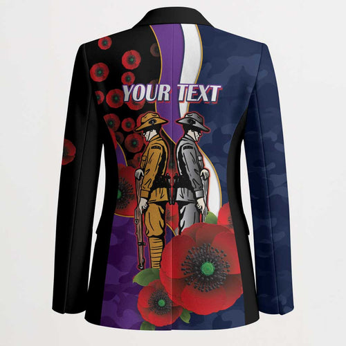 Melbourne Storm ANZAC Personalised Blazer Lest We Forget Poppy Camo