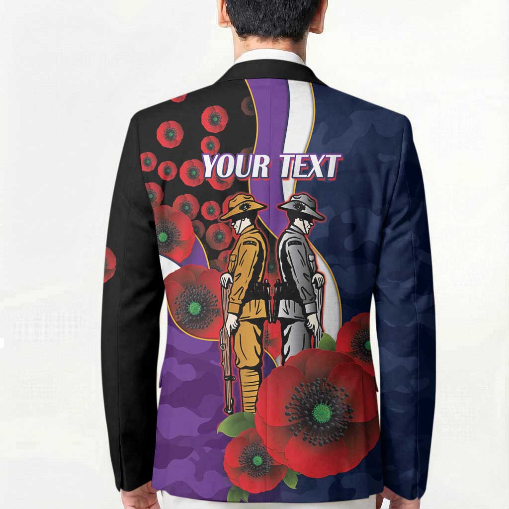Melbourne Storm ANZAC Personalised Blazer Lest We Forget Poppy Camo