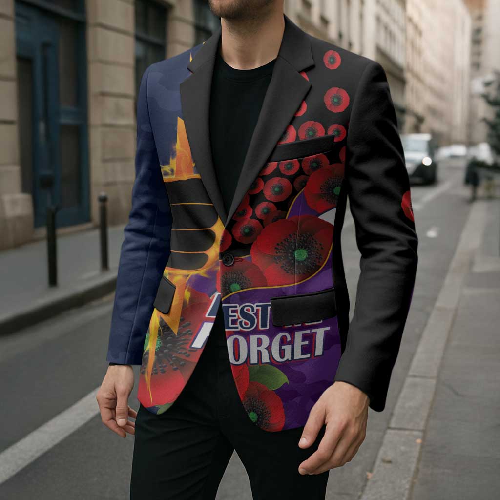 Melbourne Storm ANZAC Personalised Blazer Lest We Forget Poppy Camo
