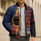 Melbourne Storm ANZAC Personalised Bomber Puffer Jacket Lest We Forget Poppy Camo