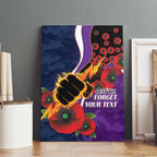 Melbourne Storm ANZAC Personalised Canvas Wall Art Lest We Forget Poppy Camo