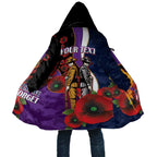 Melbourne Storm ANZAC Personalised Cloak Lest We Forget Poppy Camo
