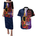 Melbourne Storm ANZAC Personalised Couples Matching Puletasi and Hawaiian Shirt Lest We Forget Poppy Camo