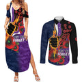 Melbourne Storm ANZAC Personalised Couples Matching Summer Maxi Dress and Long Sleeve Button Shirt Lest We Forget Poppy Camo