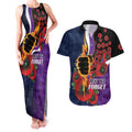 Melbourne Storm ANZAC Personalised Couples Matching Tank Maxi Dress and Hawaiian Shirt Lest We Forget Poppy Camo