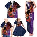 Melbourne Storm ANZAC Personalised Family Matching Tank Maxi Dress and Hawaiian Shirt Lest We Forget Poppy Camo
