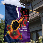 Melbourne Storm ANZAC Personalised Garden Flag Lest We Forget Poppy Camo