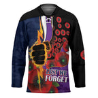 Melbourne Storm ANZAC Personalised Hockey Jersey Lest We Forget Poppy Camo