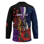 Melbourne Storm ANZAC Personalised Hockey Jersey Lest We Forget Poppy Camo