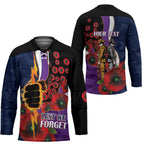 Melbourne Storm ANZAC Personalised Hockey Jersey Lest We Forget Poppy Camo