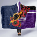 Melbourne Storm ANZAC Personalised Hooded Blanket Lest We Forget Poppy Camo