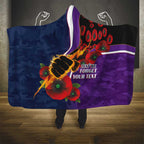 Melbourne Storm ANZAC Personalised Hooded Blanket Lest We Forget Poppy Camo
