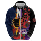 Melbourne Storm ANZAC Personalised Hoodie Lest We Forget Poppy Camo