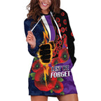 Melbourne Storm ANZAC Personalised Hoodie Dress Lest We Forget Poppy Camo