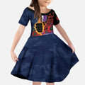 Melbourne Storm ANZAC Personalised Kid Short Sleeve Dress Lest We Forget Poppy Camo