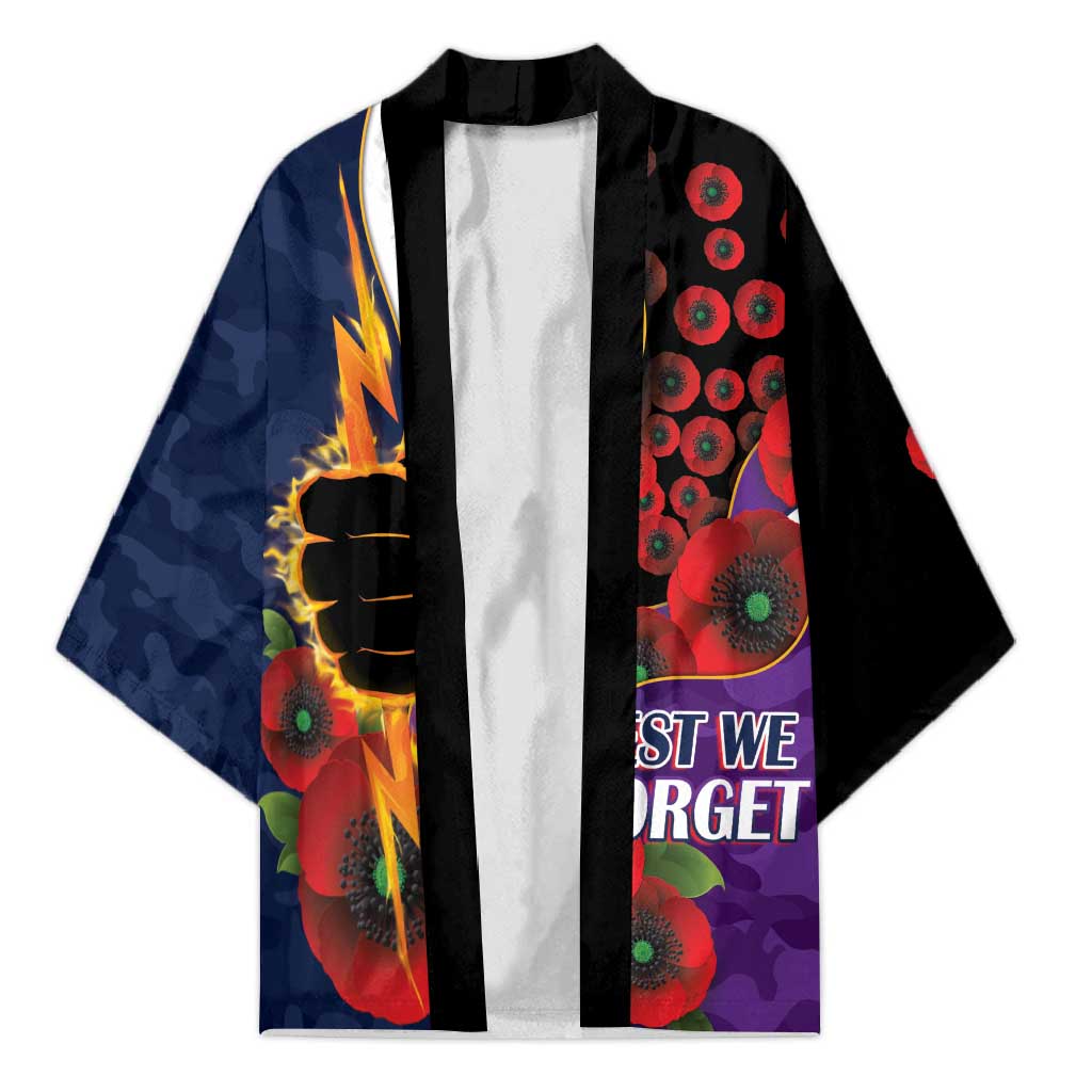 Melbourne Storm ANZAC Personalised Kimono Lest We Forget Poppy Camo