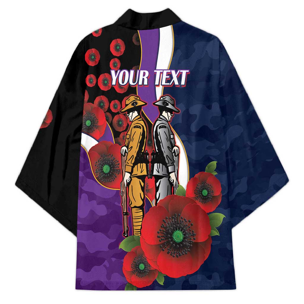 Melbourne Storm ANZAC Personalised Kimono Lest We Forget Poppy Camo