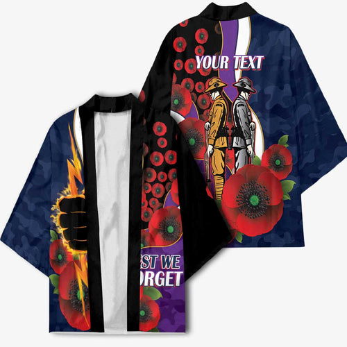 Melbourne Storm ANZAC Personalised Kimono Lest We Forget Poppy Camo