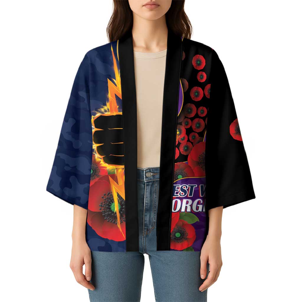 Melbourne Storm ANZAC Personalised Kimono Lest We Forget Poppy Camo