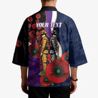 Melbourne Storm ANZAC Personalised Kimono Lest We Forget Poppy Camo
