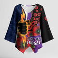 Melbourne Storm ANZAC Personalised Kimono Sleeve Blouse Lest We Forget Poppy Camo