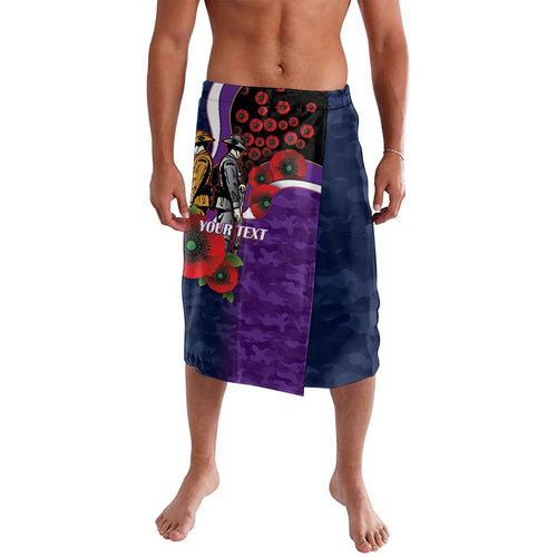 Melbourne Storm ANZAC Personalised Lavalava Lest We Forget Poppy Camo
