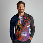 Melbourne Storm ANZAC Personalised Long Sleeve Polo Shirt Lest We Forget Poppy Camo