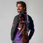 Melbourne Storm ANZAC Personalised Long Sleeve Polo Shirt Lest We Forget Poppy Camo