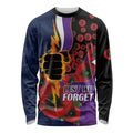 Melbourne Storm ANZAC Personalised Long Sleeve Shirt Lest We Forget Poppy Camo