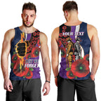 Melbourne Storm ANZAC Personalised Men Tank Top Lest We Forget Poppy Camo