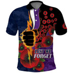 Melbourne Storm ANZAC Personalised Polo Shirt Lest We Forget Poppy Camo