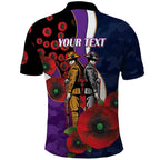 Melbourne Storm ANZAC Personalised Polo Shirt Lest We Forget Poppy Camo