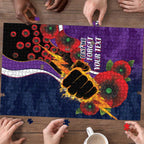 Melbourne Storm ANZAC Personalised Puzzle Lest We Forget Poppy Camo