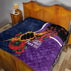 Melbourne Storm ANZAC Personalised Quilt Lest We Forget Poppy Camo