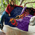 Melbourne Storm ANZAC Personalised Quilt Lest We Forget Poppy Camo