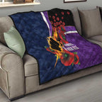 Melbourne Storm ANZAC Personalised Quilt Lest We Forget Poppy Camo