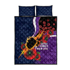 Melbourne Storm ANZAC Personalised Quilt Bed Set Lest We Forget Poppy Camo