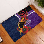 Melbourne Storm ANZAC Personalised Rubber Doormat Lest We Forget Poppy Camo