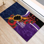 Melbourne Storm ANZAC Personalised Rubber Doormat Lest We Forget Poppy Camo