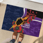 Melbourne Storm ANZAC Personalised Rubber Doormat Lest We Forget Poppy Camo