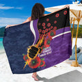 Melbourne Storm ANZAC Personalised Sarong Lest We Forget Poppy Camo