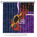 Melbourne Storm ANZAC Personalised Shower Curtain Lest We Forget Poppy Camo