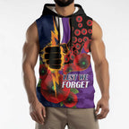 Melbourne Storm ANZAC Personalised Sleeveless Hoodie Lest We Forget Poppy Camo