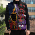 Melbourne Storm ANZAC Personalised Sleeveless Puffer Jacket Lest We Forget Poppy Camo