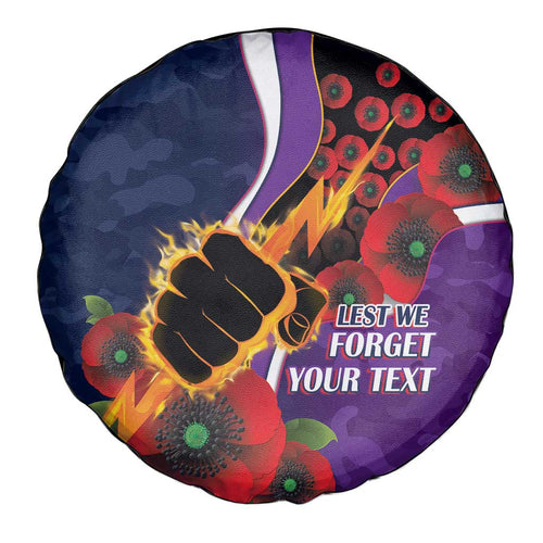 Melbourne Storm ANZAC Personalised Spare Tire Cover Lest We Forget Poppy Camo