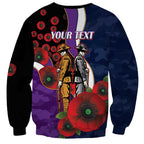 Melbourne Storm ANZAC Personalised Sweatshirt Lest We Forget Poppy Camo