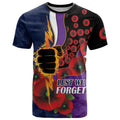 Melbourne Storm ANZAC Personalised T Shirt Lest We Forget Poppy Camo