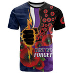 Melbourne Storm ANZAC Personalised T Shirt Lest We Forget Poppy Camo