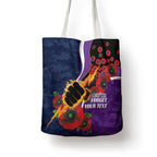 Melbourne Storm ANZAC Personalised Tote Bag Lest We Forget Poppy Camo